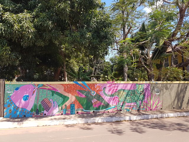 Peinture murale à Alter do Chao
