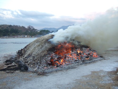 Alor Kepa Bûcher de corail pour produire de la chaux