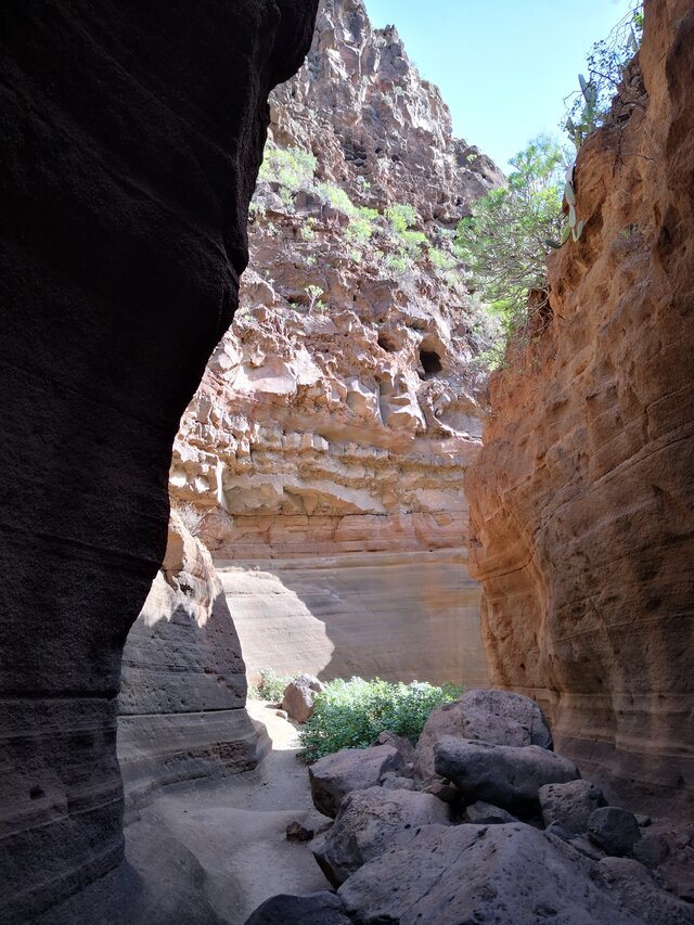 Depuis Aguimes dans le Barranco de Las Vacas