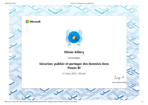 Sécuriser publier et partager des données dans Power BI